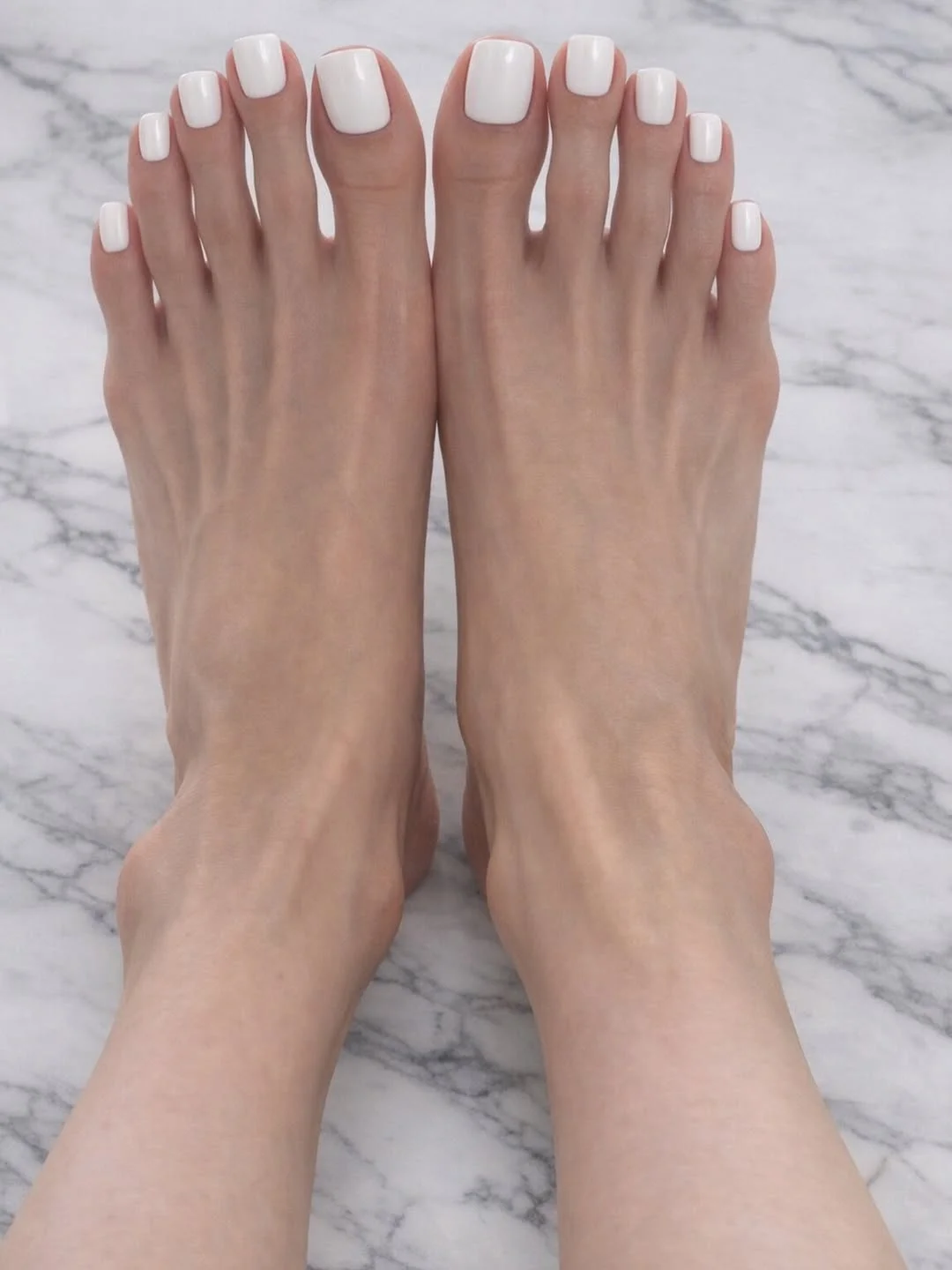 summer toe nails design ideas 2026 Pure White Square Pedicure For Bright Summer Minimalism